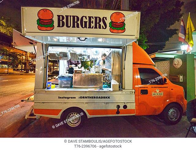 Hamburger food truck, Bangkok, Thailand