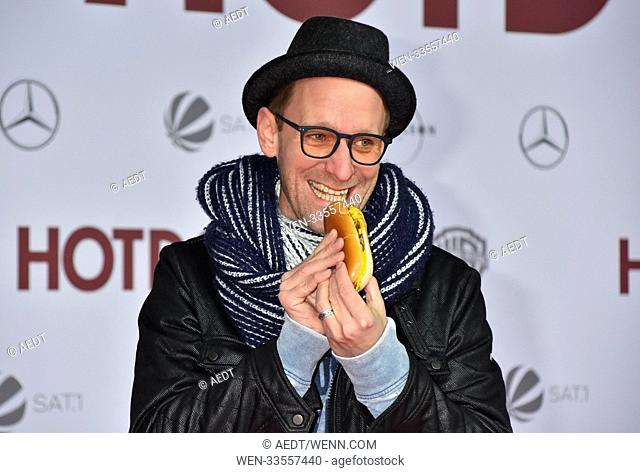 Ppremiere of 'Hotdog' at CineStar movie theatre at Sony Center Potsdamer Platz. Featuring: Daniel Termann Where: Berlin, Germany When: 09 Jan 2018 Credit:...