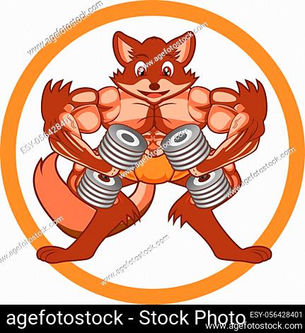 muscle animal cartoon fitness weight training gym in vector format, Stock  Vector, Vector And Low Budget Royalty Free Image. Pic. ESY-044553014 |  agefotostock
