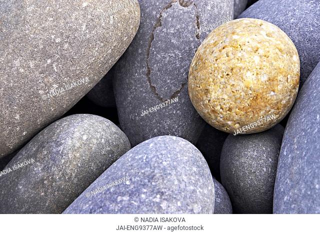Pebbles in Sandymouth Beach, Cornwall, UK