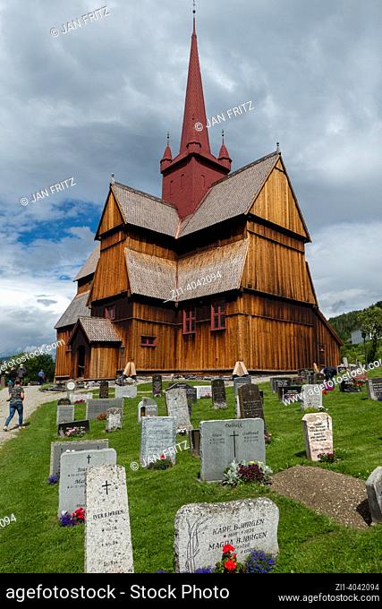 Wooden stavkirke in Ringebu, Norway