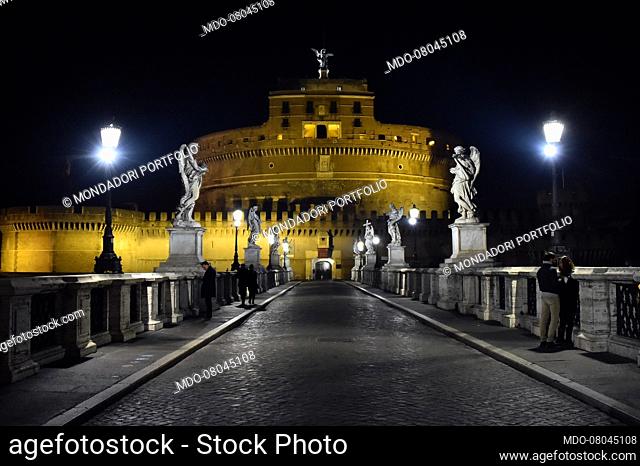 Castel Sant'AngeloPanoramic night photos of Rome. Rome (Italy), December 31st, 2018