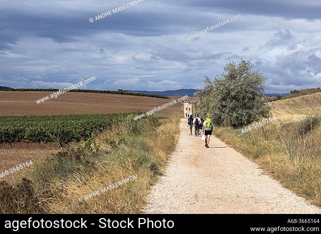 Pilgrimage route to Santioago de Compostela. The Camino French Way traditionally starts in St. Jean-Pied-De-Port in France