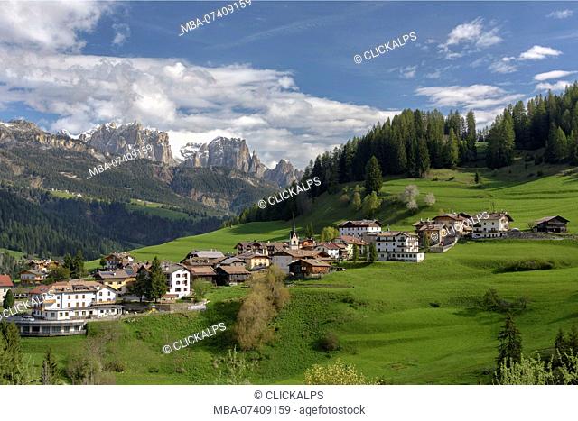 Fassa Valley, Dolomites, Trentino, country of Moena, Someda village, Italy, Europe, Trento province, North-eastern Trentino, north-western Dolomites