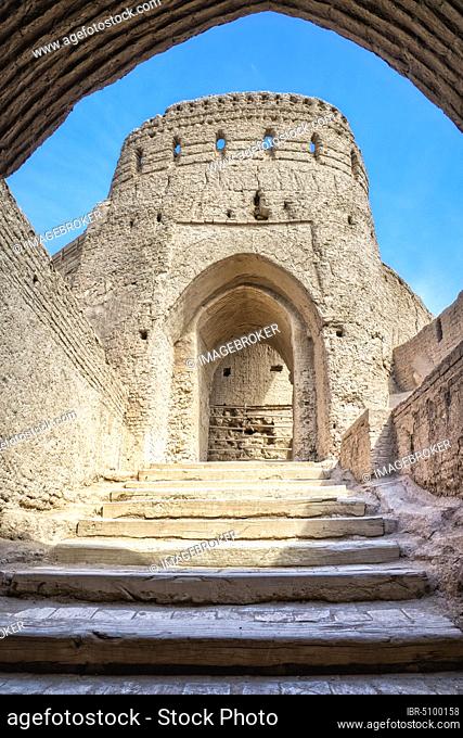 Narin Qal’eh, entrance, mud-brick fortress, Meybod, Yazd Province, Iran, Asia