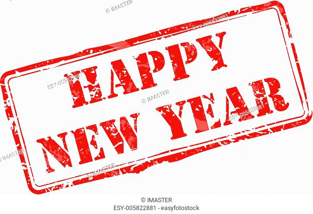 Happy New Year rubber stamp