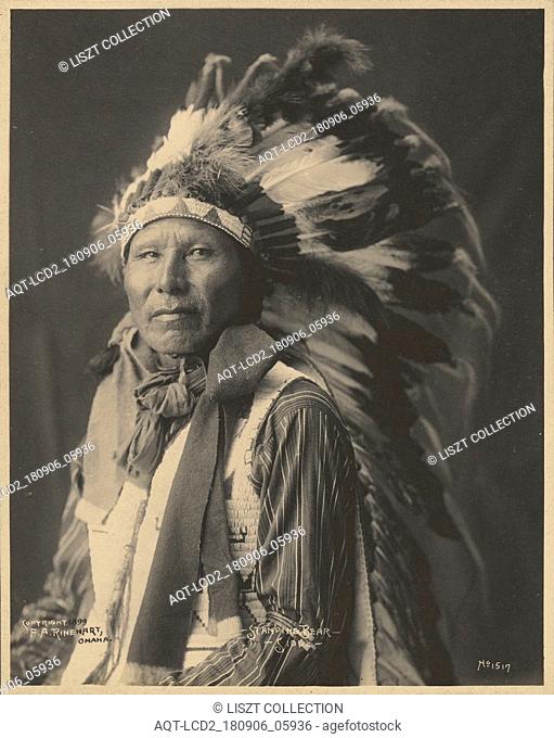 Standing Bear, Sioux; Adolph F. Muhr (American, died 1913), Frank A. Rinehart (American, 1861 - 1928); 1899; Platinum print; 23.2 x 18