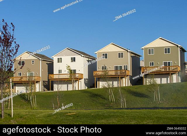 A new housing development in Pullman in the Palouse, Eastern Washington State, USA