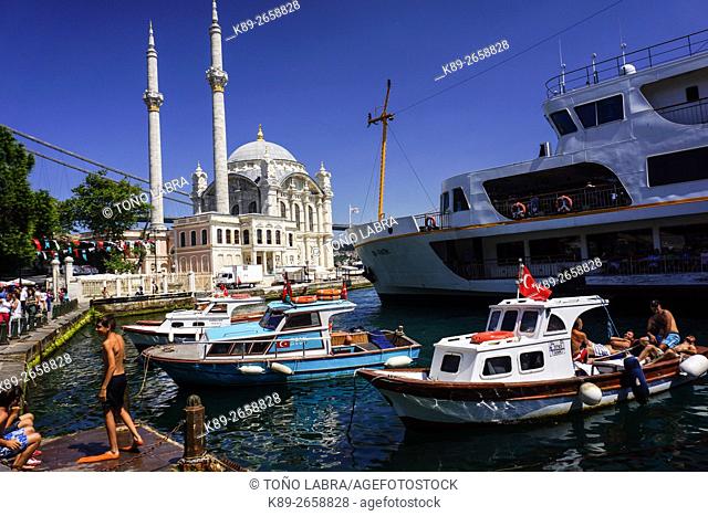 Bathers. Ortakoy. Istanbul. Turkey