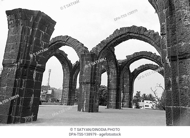 Bara kaman unfinished arches of mausoleum of Adil Shah second 6th century archaeological monument ; Bijapur ; Karnataka ; India