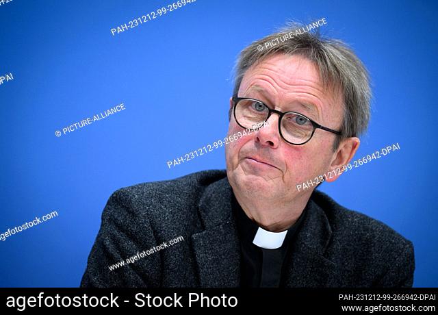 12 December 2023, Berlin: Prelate Karl Jüsten, Catholic Chairman of the Joint Conference Church and Development (GKKE), Commissariat of the German Bishops