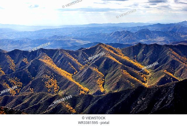 Mountains dye autumn