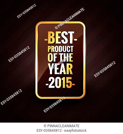 golden best product of the year 2015 design label badge