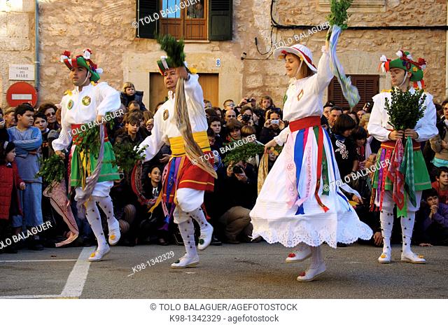 Dance of Cossiers Algaida Es Pla Mallorca Balearic Islands Spain
