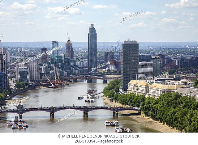Aerial View of London England from the London Eye