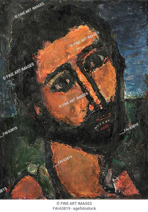 Georges Rouault, Saint Jean Baptiste, 1931-1939, oil on card laid down on panel 50.9 x 38.4 cm. Private collection