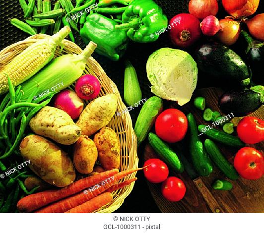 Display of different sorts of vegetables