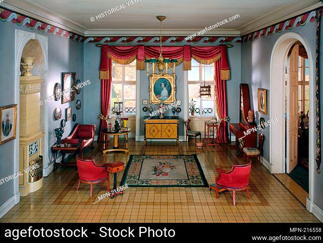 E-28: German Sitting Room of the Biedermeier Period, 1815-50 - c. 1937 - Mrs. James Ward Thorne American, 1882-1966 - Artist: Mrs