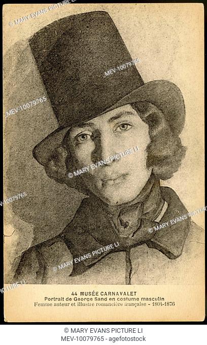 GEORGES SAND alias AURORE DUDEVANT French writer dressed as a man