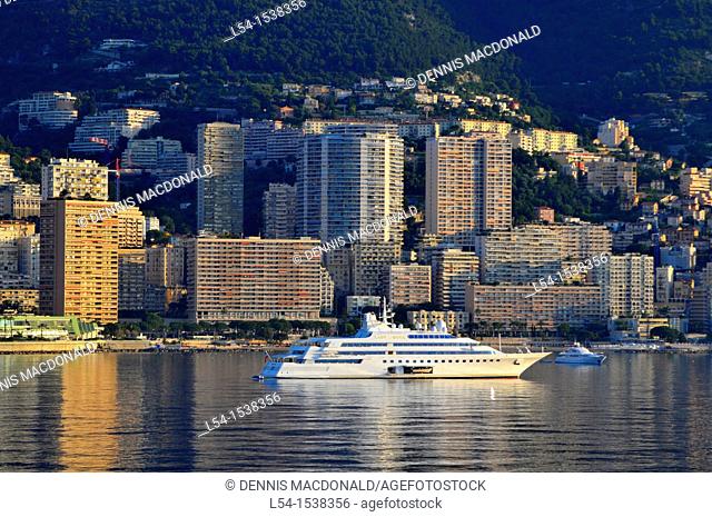 Harbor Monte Carlo Monaco Principality French Riviera Mediterranean Cote d'Azur Alps