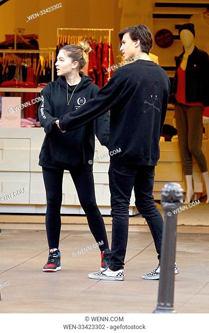 Thylane Blondeau spotted looking very happy while out and about with her boyfriend in Los Angeles, California. Featuring: Thylane Blondeau Where: Los Angeles