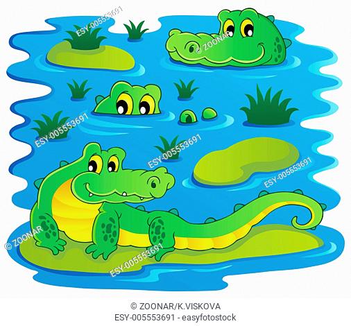 Image with crocodile theme 1 - picture illustration