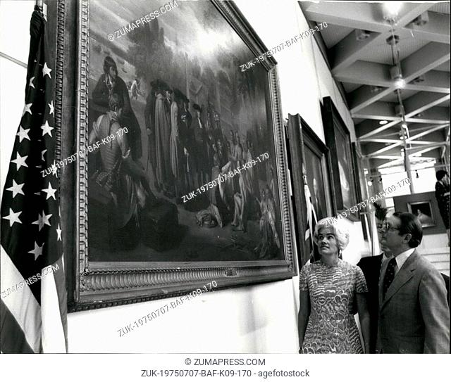 Jul. 07, 1975 - 'Young America' An Exhibition Of American Masterpieces At the American Embassy In London: A Press preview was held today of Young America