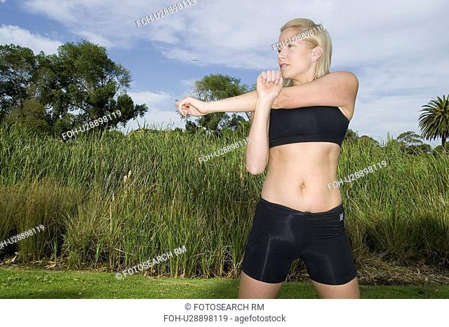 air, woman, open, exercising, female, young