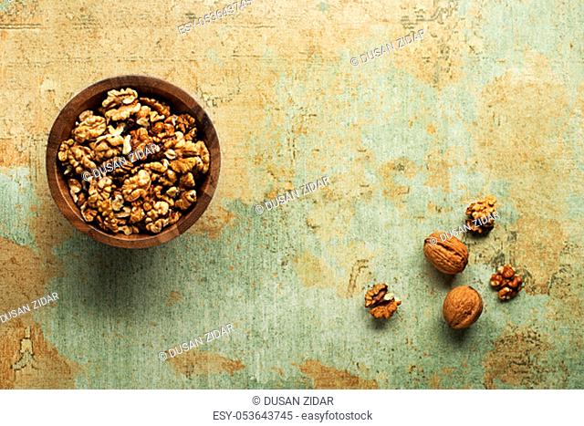 Assortment of walnuts. Concept for healthyfood or healthyfats