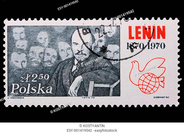 Poland - CIRCA 1970: A stamp - Lenin