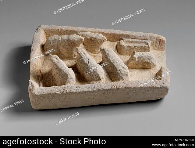 Limestone model of a sheepfold. Period: Hellenistic; Date: ca. 3rd century B.C.?; Culture: Cypriot; Medium: Limestone; Dimensions: H