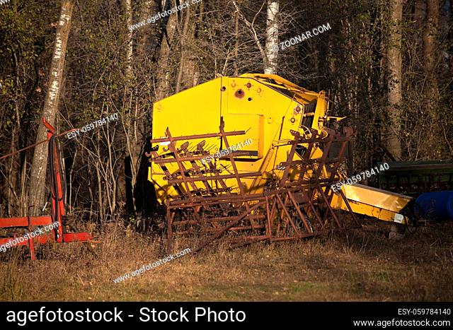 Old agricultular machines abandoned by the forest