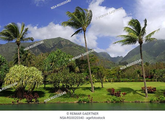 Maui Tropical Plantation with West Maui mountains