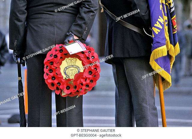 THE ROYAL BRITISH LEGION'S POPPY REMEMBRANCE DAY, DAY COMMEMORATING THE BRITISH SOLDIERS KILLED DURING THE FIRST WORLD WAR 1914-1918 YPRES IEPER
