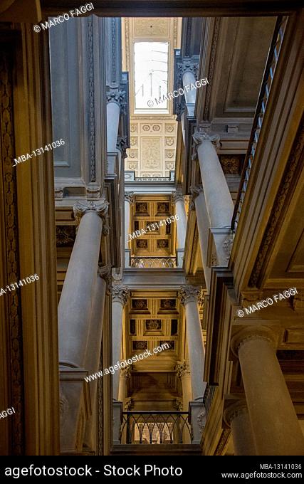 Staircase in the Pitti Palace, Florence