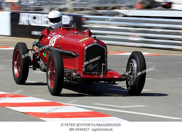 Alfa Romeo race car, type B P3, built in 1937, driver Tony Smith, 9th Grand Prix Historique Monaco, Principality of Monaco