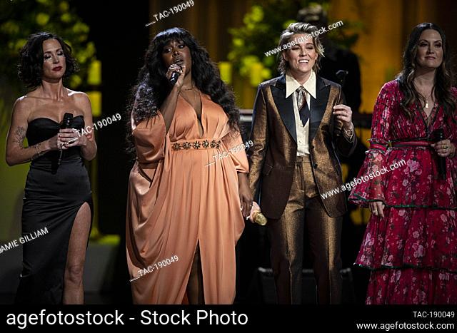 Nashville, Tenn. The Highwomen, Amanda Shires, Brittney Spencer, Brandi Carliile, and Natalie Hemby, perform during the Coal Miner's Daughter A Celebration of...