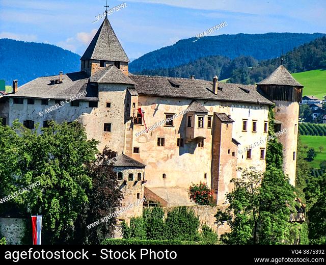 Fie, Castel Presule / Proesels Castel near the village of Fie/Voels, August 2021, South Tyrol, Alto Adige, Italy, Europe