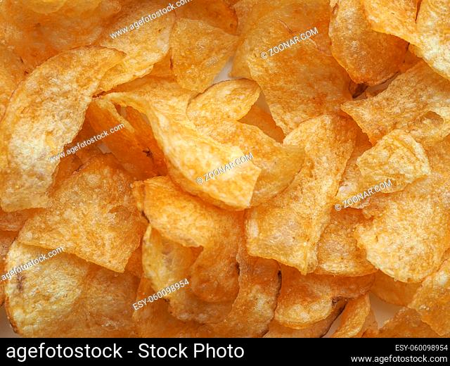 detail of crisps potato chips snack food