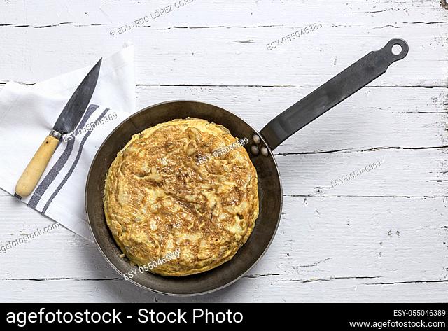 Delicious potato omelet Typical Spanish