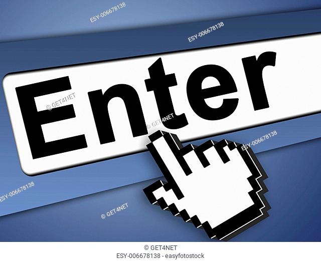 Enter Graphic bar with mouse pointer , on blue background