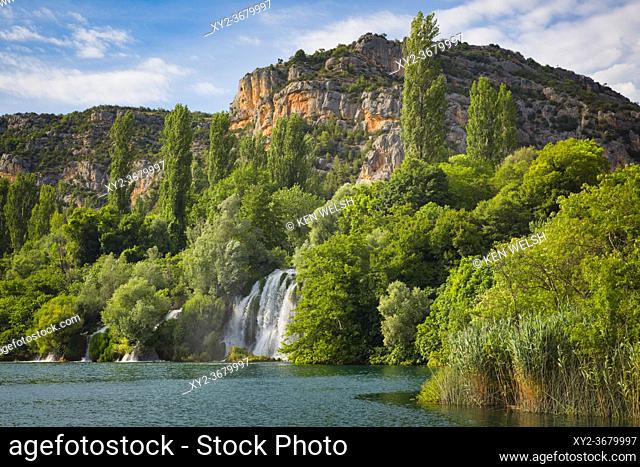 Krka National Park, Nacionalni park Krka, Dalmatia, Croatia. Roski Slap waterfall