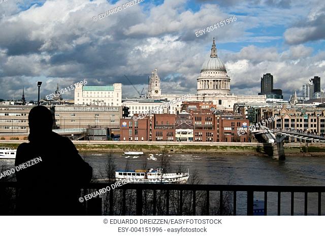 St Paul's Cathedral and London skyline from Tate Modern