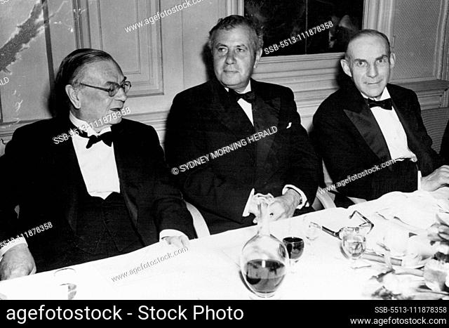 British Empire Association Dinner At The SavoyAt the British Empire Association dinner held at the Savoy Hotel to night there were present L to R