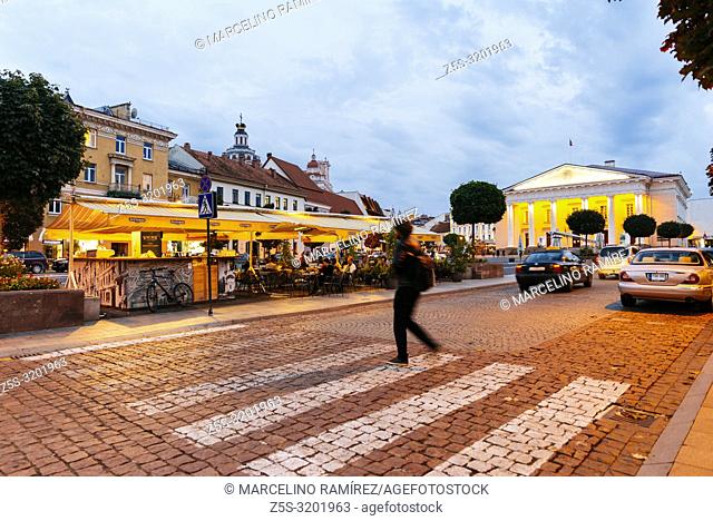 Town Hall square. Vilnius, Vilnius County, Lithuania, Baltic states, Europe