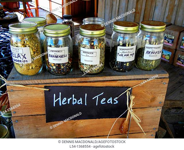 Hand made herbal teas Florida State Fair Tampa historic Cracker Country display