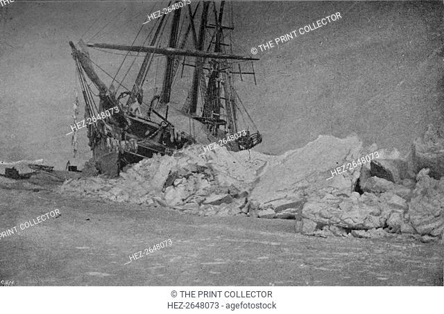 'The Fram after an Ice-Pressure. 10 January, 1895', 1895 (1897). Artist: Unknown