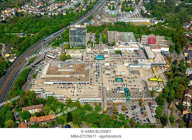 Shopping center at the A40, Rhein-Ruhr center, Max-Halbach-Straße, Mülheim an der Ruhr, Ruhr area, North Rhine-Westphalia, Germany, Europe