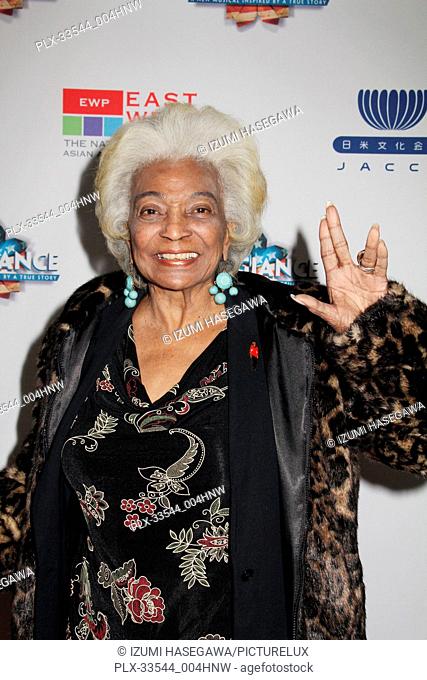 Nichelle Nichols 02/28/2018 The Los Angeles premiere of the Broadway musical ""Allegiance"" held at Aratani Theatre at Japanese American Cultural & Community...