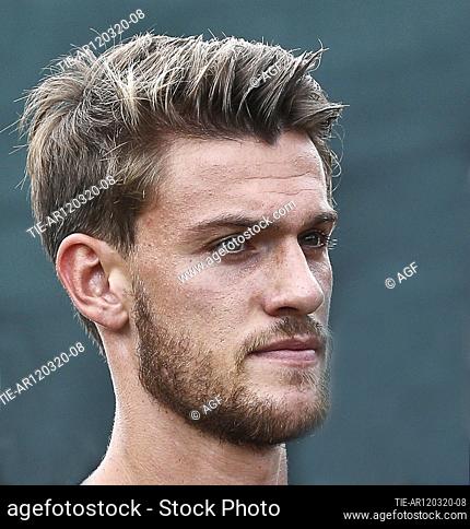 The Juventus player Daniele Rugani tested positive for the Covid-19 test, the whole team will be in quarantine. 12.8.18, villar perosa- Juventus vernissage-Juve...